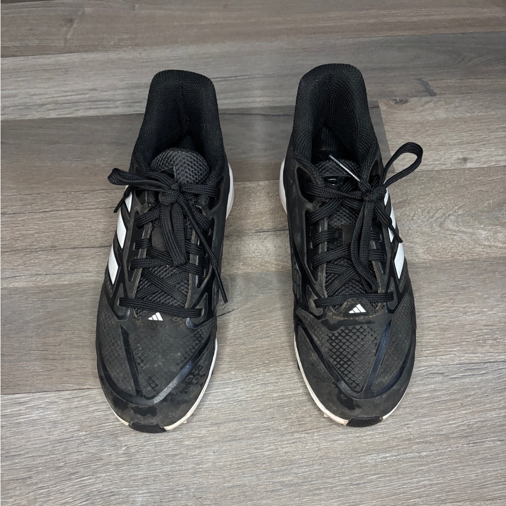 Adidas Black and White Baseball Cleats